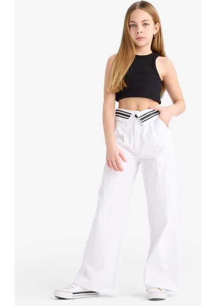 Kız Çocuk Wide Leg Geniş Paça Pamuklu Pantolon E1749A825SM