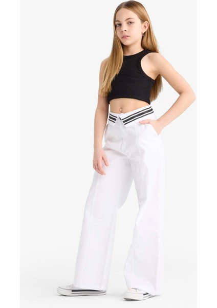 Kız Çocuk Wide Leg Geniş Paça Pamuklu Pantolon E1749A825SM