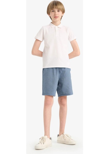 Erkek Çocuk Beli Lastikli Şort