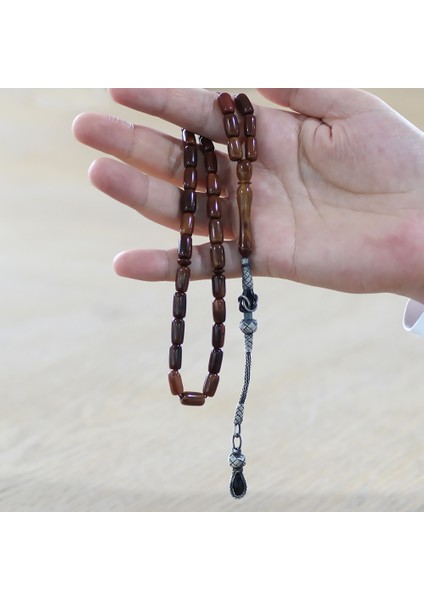 1000 Ayar Gümüş Kazaz Püsküllü Kapsül Kesim Cilalı Exclusive Renk Kuka Tesbih modelleri