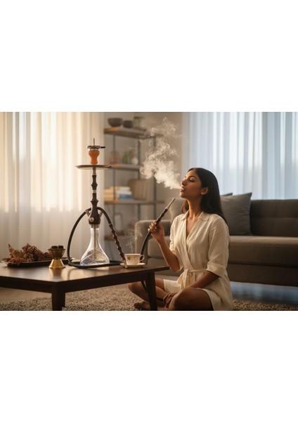 Özel Taşıma Çantalı Doğal Ahşap Gövdeli Tam Tahliye Sistemli Premium Nargile Takımı 75 Cm. indirimleri