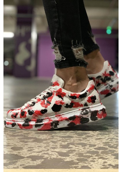 CH254 - Cbt Pittura Erkek Ayakkabı 409 Kırmızı / Sıyah