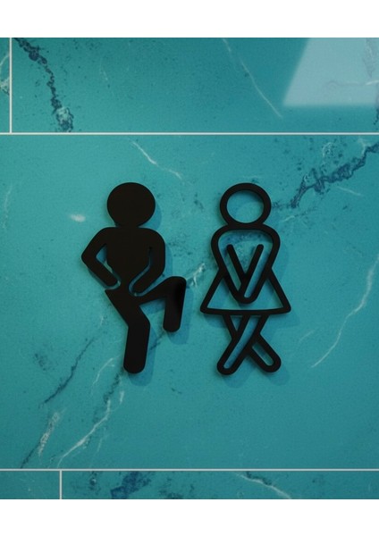 3D Baskı Komik Wc Kapı Figürü – Erkek & Kadın – 17 cm – Pla Malzeme – Duvara Monte – Çift Taraflı Bantlı – Tuvalet Giriş Dekoru modelleri