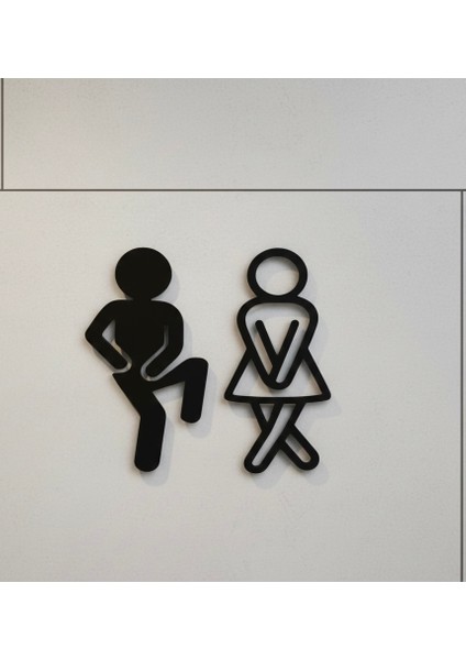 3D Baskı Komik Wc Kapı Figürü – Erkek & Kadın – 17 cm – Pla Malzeme – Duvara Monte – Çift Taraflı Bantlı – Tuvalet Giriş Dekoru fırsatları