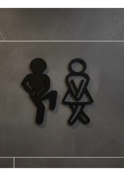 3D Baskı Komik Wc Kapı Figürü – Erkek & Kadın – 17 cm – Pla Malzeme – Duvara Monte – Çift Taraflı Bantlı – Tuvalet Giriş Dekoru indirimleri