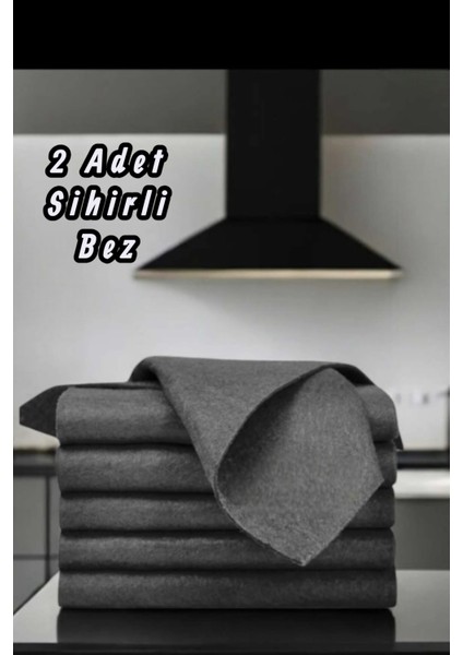 (2 Adet) Magic Bez, Sihirli Mikrofiber Temizlik Bezi 40×30 cm Iz Bırakmaz, Ultra Emici
