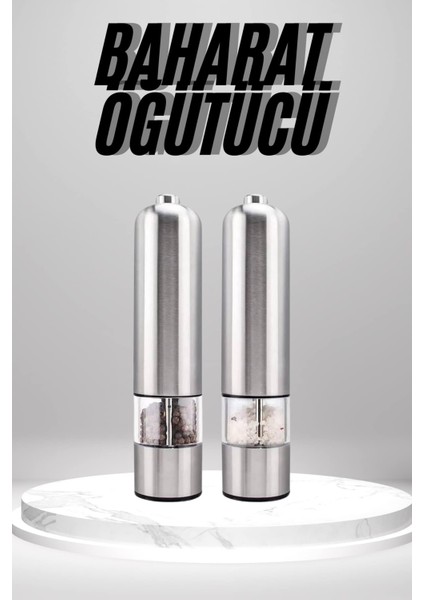 Otomatik Tuz ve Karabiber Öğütücü Baharat Öğütücü Tuz Karabiber Değirmeni - MB000X-2H5TK