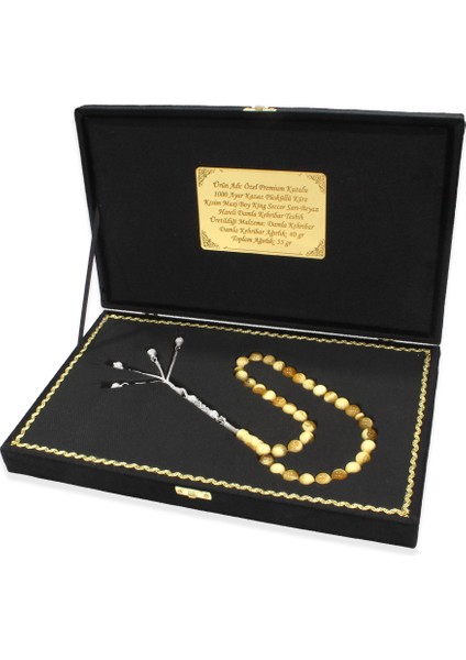 Premium Kutulu Gümüş Kazaz Püsküllü Küre Kesim Maxi Boy King Seccer Sarı Beyaz Damla Kehribar Tesbih fırsatları