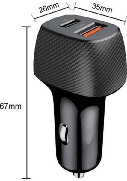 Araç Içi Hızlı Şarj Soketi 38W Oto Çakmaklık Type-C Araba Çakmaklık - MB000X-2H5ZJ4 fırsatları