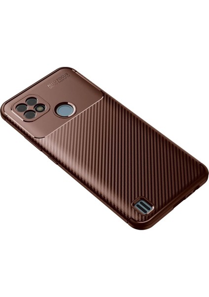 Realme C21 Kılıf Auto Focus Karbon Kapak - KAHVERENGI-(5796) - MB000X-2GSAK2 fiyatları