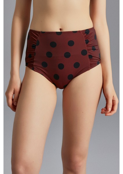 Polka Yüksek Bel Fashion Bikini Altı