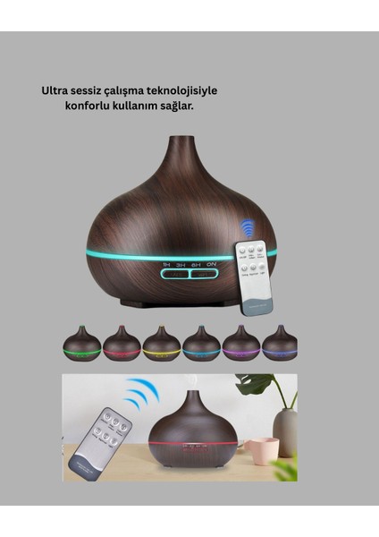 550ML Ultrasonik Hava Nemlendirici ve Aromaterapi Difüzörü - MB000X-2H42L2 indirimleri