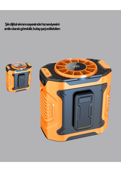 Dijital Ekranlı Turbo Mini Fan – 3 Kademeli Hız Sessiz Çalışma ve Type-C Şar - MB000X-2GUZS indirimleri