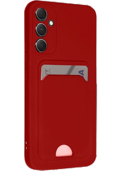 Samsung Galaxy A16 5g Kılıf Kelvin Kartvizitli Silikon - KIRMIZI-(5796) - MB000X-2GN8P0