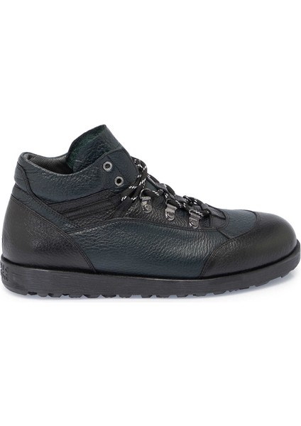 Siyah Hakiki Deri Erkek Casual Bot - E23K1BT56502-T4T