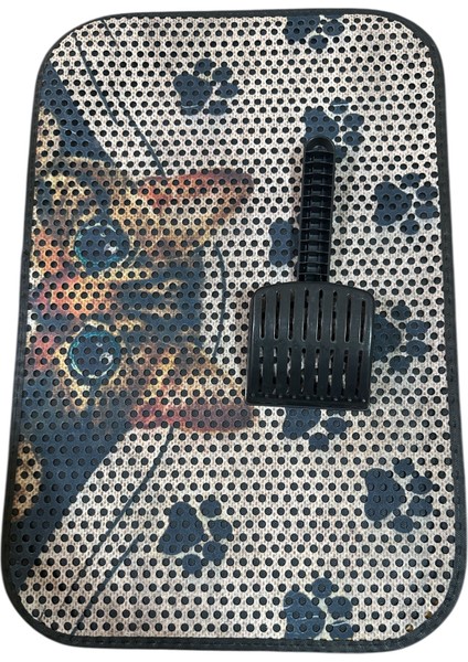 Kedi ve Köpekler Için Hijyenik Paspas + Dayanıklı Kum Küreği Seti | 60X40 cm Paspas – 25 cm Kürek