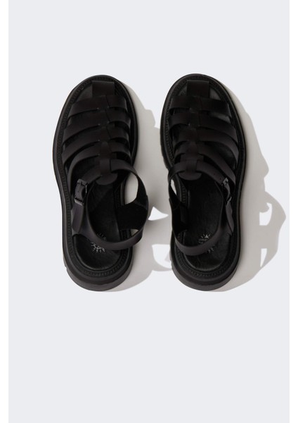 Kadın Yüksek Taban Suni Deri Sandalet C3725AX25SM