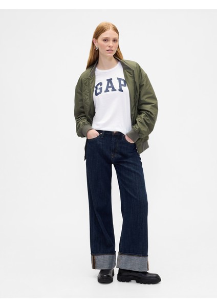 Kadın Beyaz Favorite Gap Logo T-Shirt indirimleri