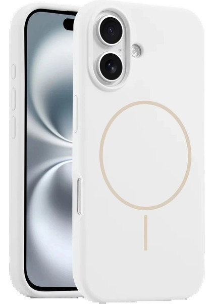 iPhone 16 Plus Kılıf Jully Magsafe Kapak - BEYAZ-(5796) - MB000X-2H3PF8