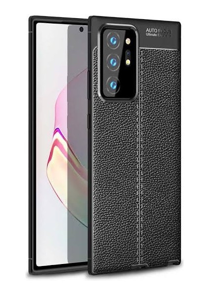 Samsung Galaxy Note 20 Ultra Deri Görünümlü Lux Niss Silikon Kılıf