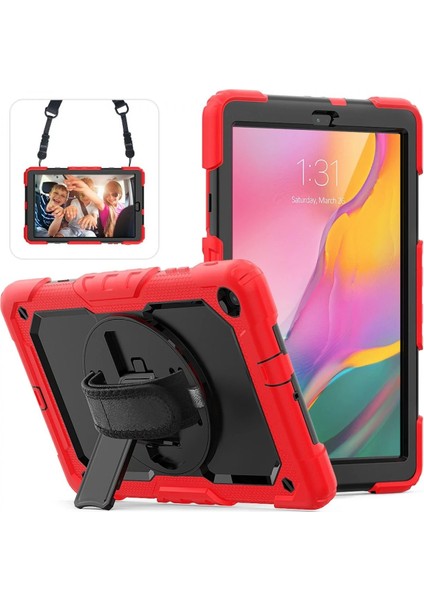 Samsung Galaxy T510 Tab A 10.1 Kılıf Pars Tablet Kapak - KIRMIZI-(5796) - MB000X-2GP8Q3