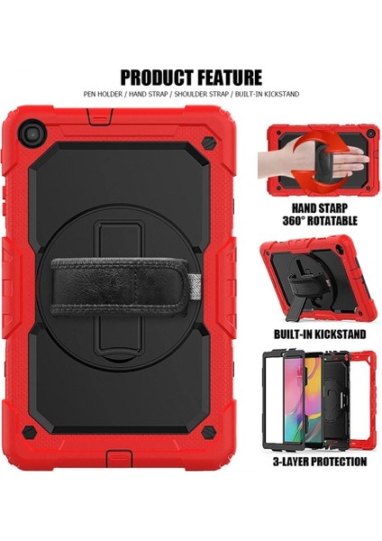 Samsung Galaxy T510 Tab A 10.1 Kılıf Pars Tablet Kapak - KIRMIZI-(5796) - MB000X-2GP8Q3 indirimleri