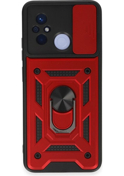 Xiaomi Redmi 12C Kılıf Pars Lens Yüzüklü Silikon - KIRMIZI-(5796) - MB000X-2GUX29