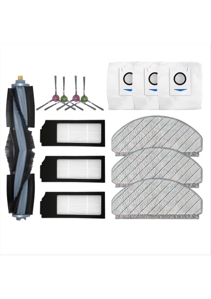 Bork V831 Robot Süpürge Aksesuarları Ana Yan Fırça Hepa Filtre Paspas Bezi Yedek Parçaları (Yurt Dışından)