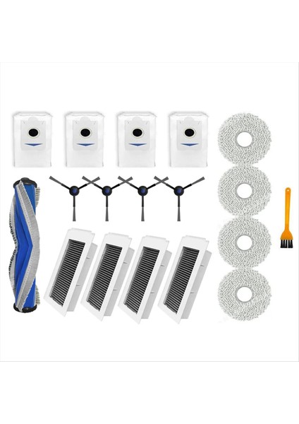 Ecovacs Deeboot X5 Omnı / X5 Pro Yedek Parça Aksesuarları Yan Fırça Hepa Filtre Paspas Bezi Toz Torbası (Yurt Dışından)