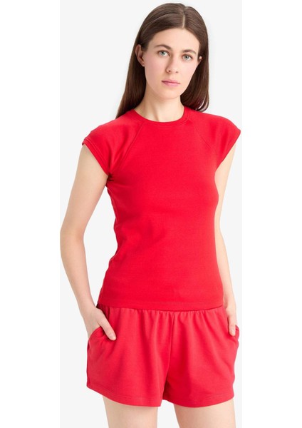 Regular Fit Beli Bağcıklı Normal Bel Düz Paça Şort C7600AX25SM