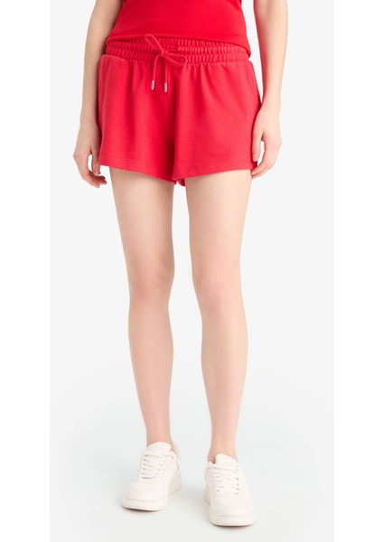 Regular Fit Beli Bağcıklı Normal Bel Düz Paça Şort C7600AX25SM