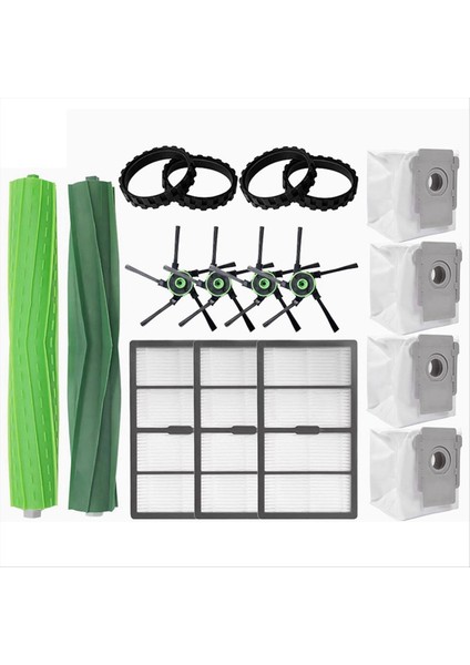 S9 9150/S9+ Plus 9550 Robotlu Süpürge Aksesuarları Hepa Filtre Ana Yan Fırça Toz Torbası (Yurt Dışından)