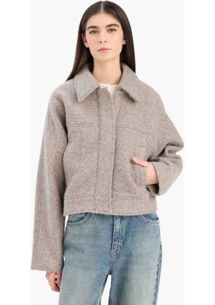 Regular Fit Polo Yaka Kaşe Mont E8630AX25AU