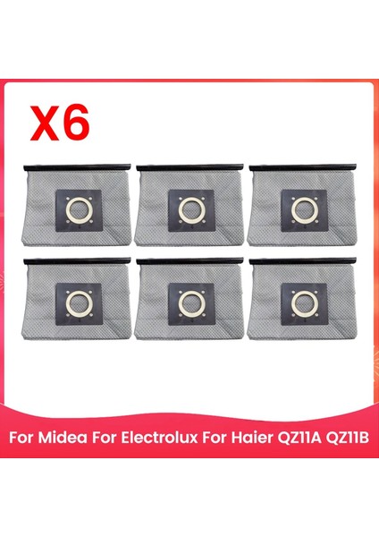 Midea, Electrolux, Haier QZ11A QZ11B Elektrikli Süpürge Için 6 Adet Vakumlu Toz Torbası Dokumasız Toz Torbaları (Yurt Dışından)