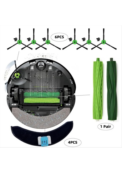 Combo J7+/j7 Plus Robot Süpürge Için Yedek Parçalar Lastik Fırçalar+ Paspas Pedleri+ Hepa Filtreler (Yurt Dışından) fırsatları