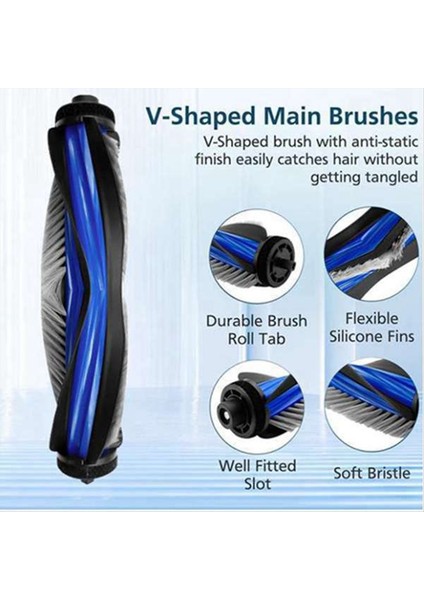 Ecovacs X8 Pro Omni Robot Süpürge Için 22 Adet Silindir Yan Fırça Hepa Filtre Paspas Pedi Toz Torbası Ultra Dayanıklı Aksesuarlar (Yurt Dışından) fiyatları