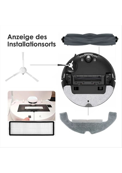 Dreame D10 Plus Gen 2 Robot Süpürge Aksesuarları Yedek Parçaları Için Ana Fırça Yan Fırça Hepa Filtre Paspas Bezi (Yurt Dışından) fırsatları