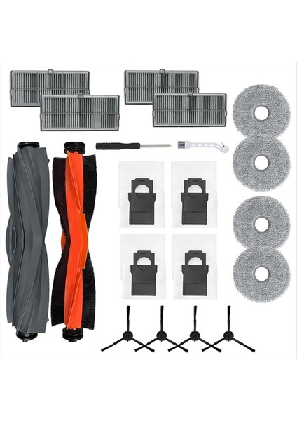 X30 / X30 Pro Ultra / X30 Pro Robotlu Süpürge Ana Yan Fırça Hepa Filtre Paspas Bezi Yedek Parçalar (Yurt Dışından)