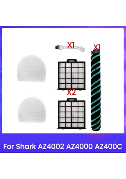 Shark Detect Pro Max Dik Süpürge AZ4000 AZ4002 AZ4000C Yedek Parçaları Ana Fırça Hepa Filtre Filtre Süngeri Için Uygundur (Yurt Dışından)