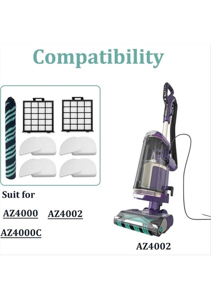 Shark Detect Pro Max Dik Süpürge AZ4000 AZ4002 AZ4000C Yedek Parçaları Ana Fırça Hepa Filtre Filtre Süngeri Için Uygundur (Yurt Dışından) fırsatları