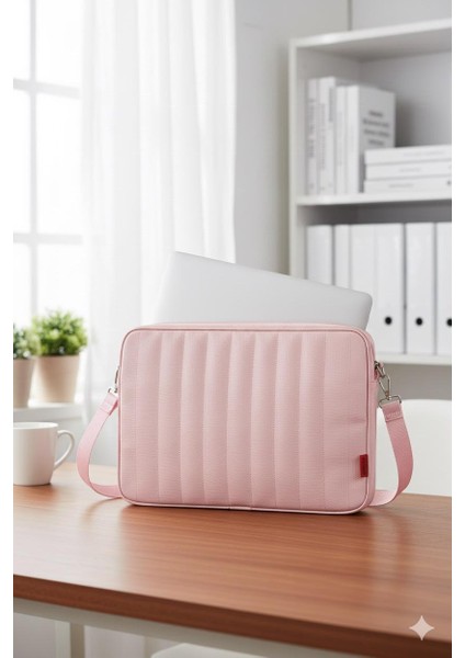15.6'' Laptop Notebook Çantası - Pembe Omuz Askılı Macbook Kılıfı 11-12-13-14-15.6 '' Uyumlu fiyatları