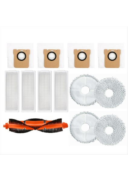 M30 Pro / C107 Robot Vakum Yedek Parçalar Ana Fırça Hepa Filtre Paspas Bezi Toz Torbası Aksesuarları (Yurt Dışından)
