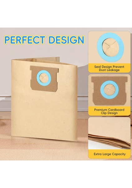 Dewalt 5 Ila 8 Galon Islak/kuru Elektrikli Süpürge Için 14'lü Paket DXVA19-4104 Elektrikli Süpürge Torbaları, Tek Kullanımlık Atölye Elektrikli Süpürge Torbaları, Toz Torbası Değişimi (Yurt Dışından) fiyatları