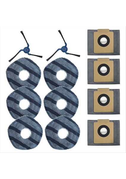 Eufy X10 Pro Omni Robot Süpürge Yan Fırça Paspas Bezi Toz Torbası Yedek Parçaları (Yurt Dışından)