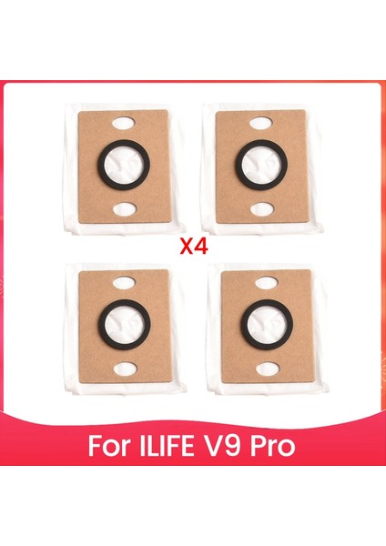 Ilıfe V9 Pro Otomatik Boşaltma Robot Süpürge Yedek Parçaları Için 4 Adet Yedek Toz Torbası (Yurt Dışından)