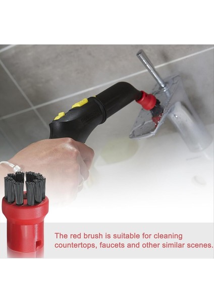 Karcher Sc1/sc2/sc3/sc4/sc5 Buharlı Temizleyici Yuvarlak Fırça Güçlü Nozul Başlığı O Halkası Yarık Kazıma Fırçası (Yurt Dışından) fırsatları