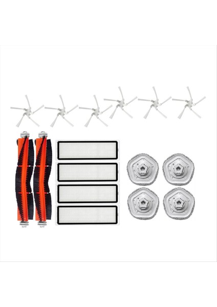 Bot Için W10 / W10 Pro Yedek Parça Ana Fırça Yan Fırça Yıkanabilir Hepa Filtre Paspas Bezi Yedek Aksesuarlar (Yurt Dışından)