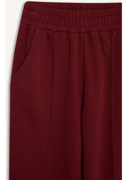 Kız Çocuk Beli Lastikli Basic Düz Okul Jogger Eşofman Altı X9036A625AU