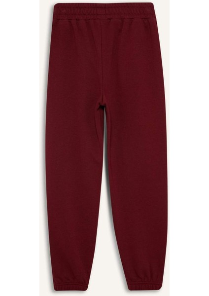 Kız Çocuk Beli Lastikli Basic Düz Okul Jogger Eşofman Altı X9036A625AU