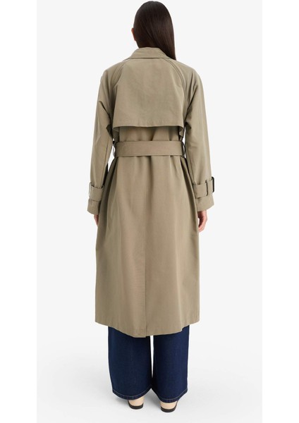 Regular Fit Kemerli Uzun Trençkot